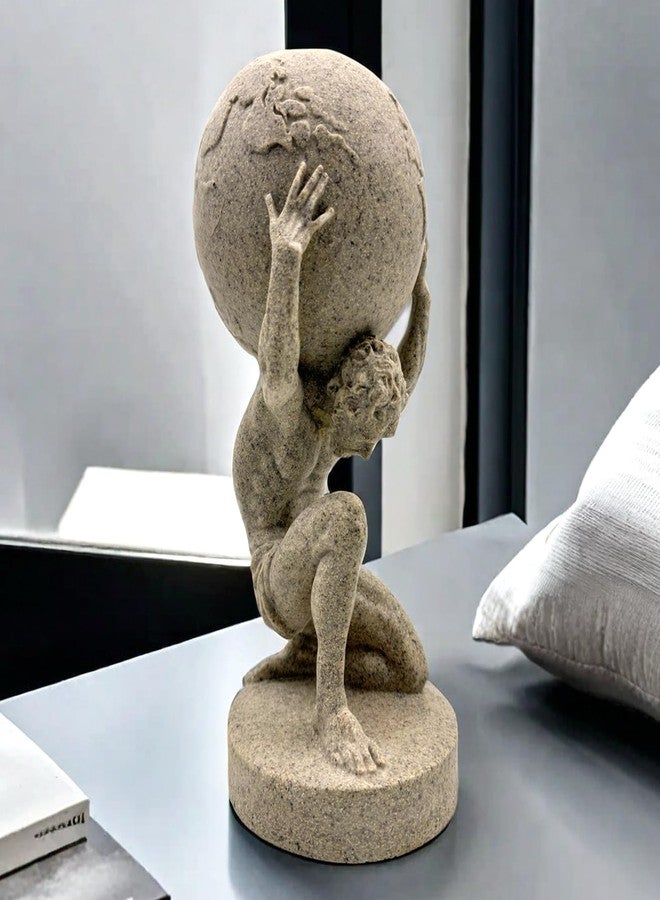SHTWX 10.5 Inch Greek Atlas Holding World Statue Sculpture Figurine Home Office Living Room Desktop Display Decor Decorative Decoration - Image 3